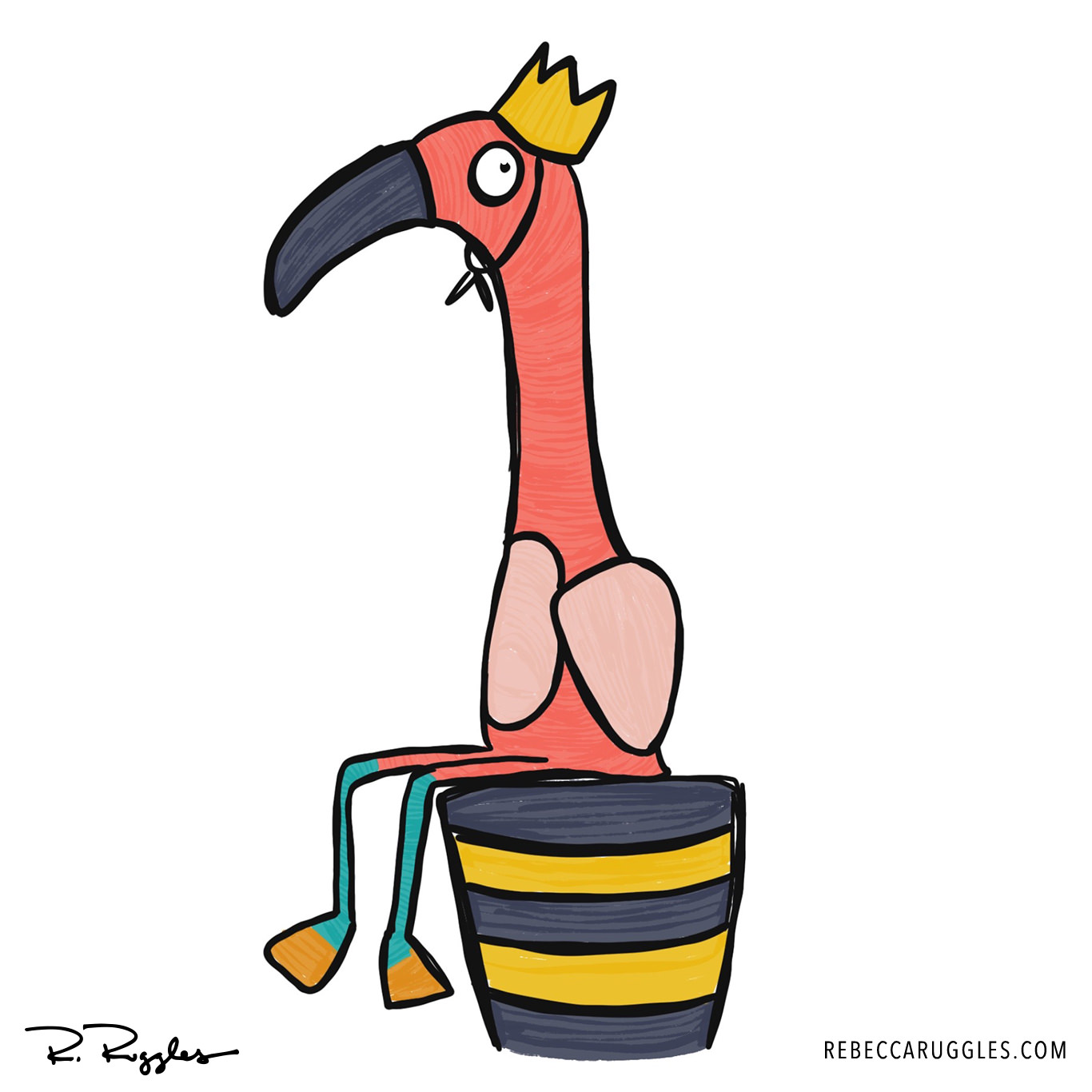 Sketch: Queen Flamingo