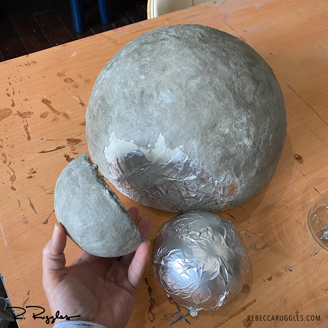 Paper Cement Clay Test on Half Sphere Forms