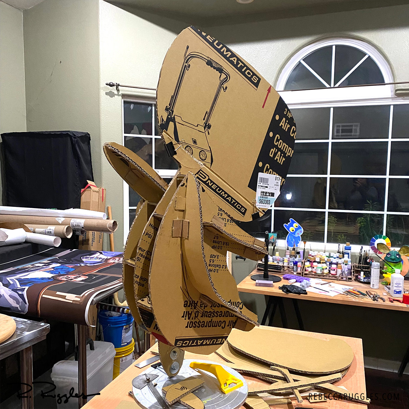 Building Cardboard Armature for Wish